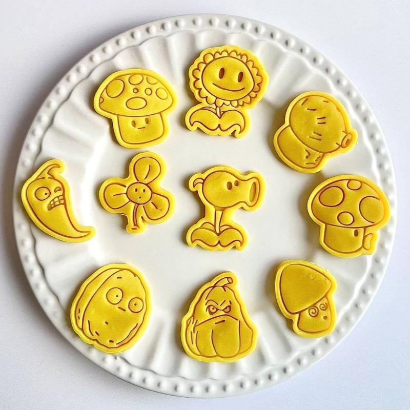 Kitchen Baking Molds - Cetakan Biskuit Kartun Plants Vs. Zombies
