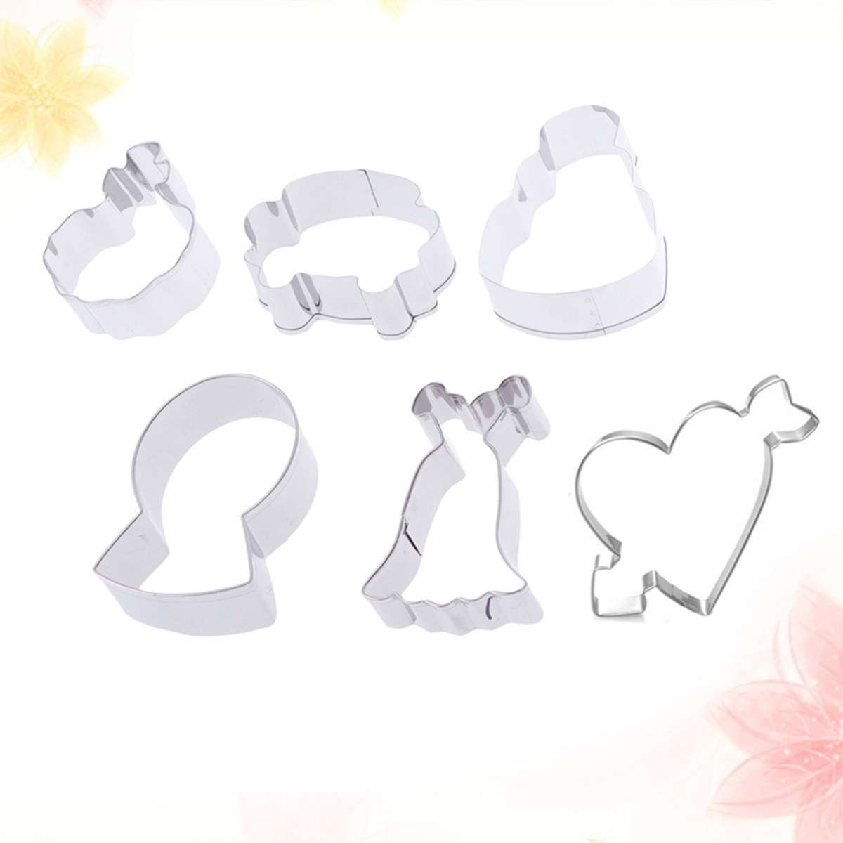 Cookie Cutter Set - 6Pcs Set Pemotong Kue Pernikahan dari