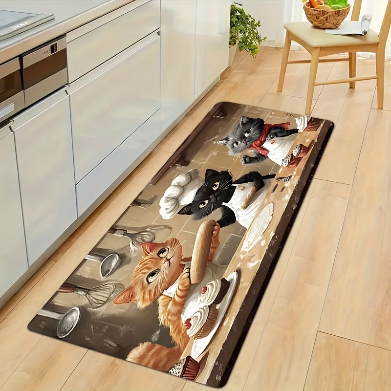 Kitchen Living Baking Mats - Karpet Dapur Panjang Motif Kucing Koki