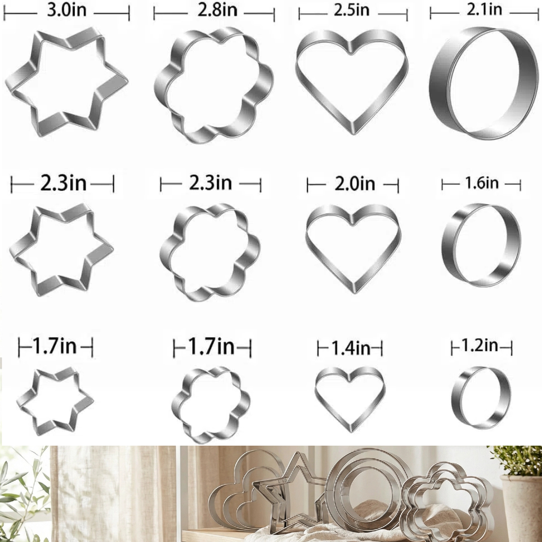 12Pcs / 20Pcs Set Pemotong Kue - Cookie Cutter Set ulasan dan harga