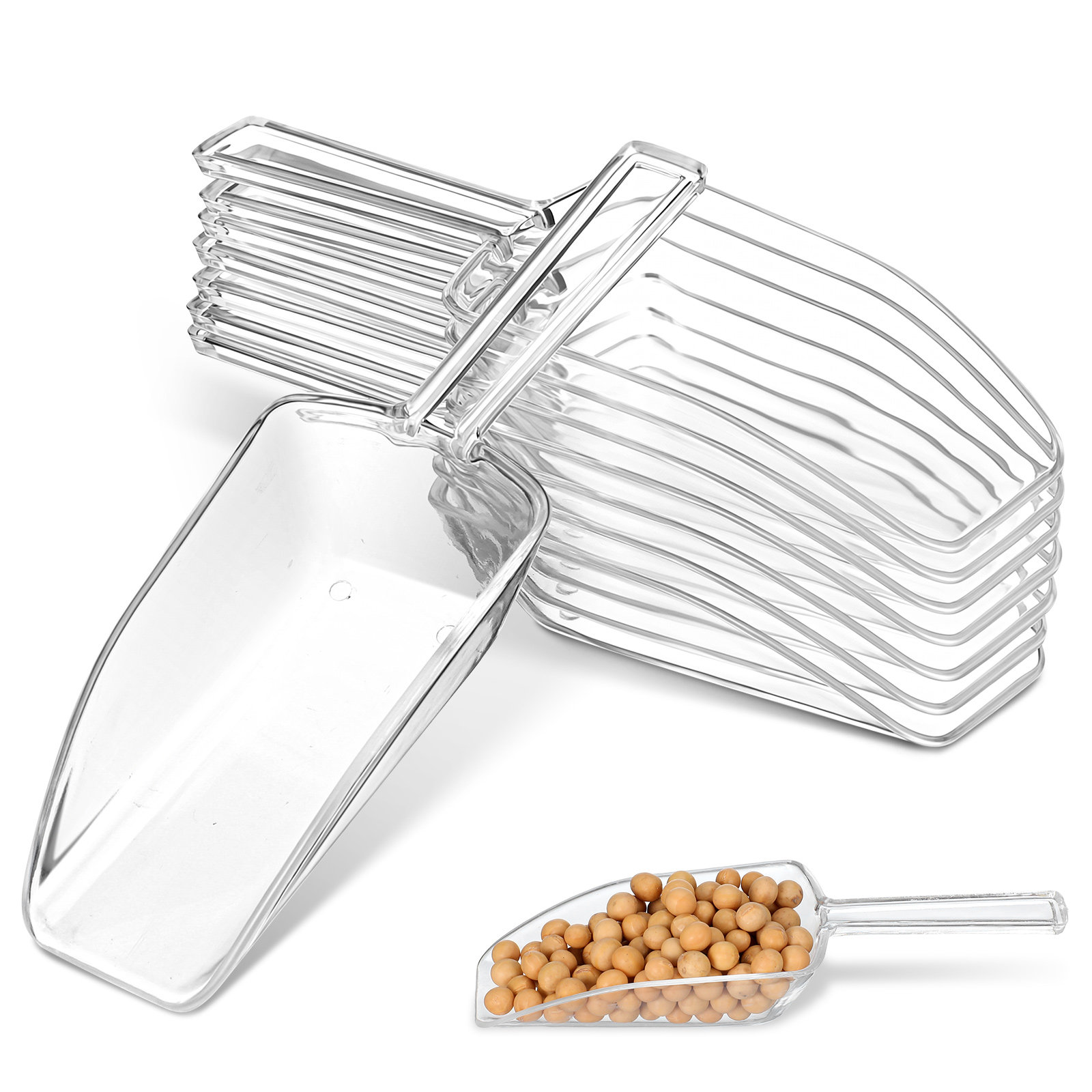 8Pcs Set Sendok Mini Akrilik T - Kitchen Baking Station ulasan dan harga