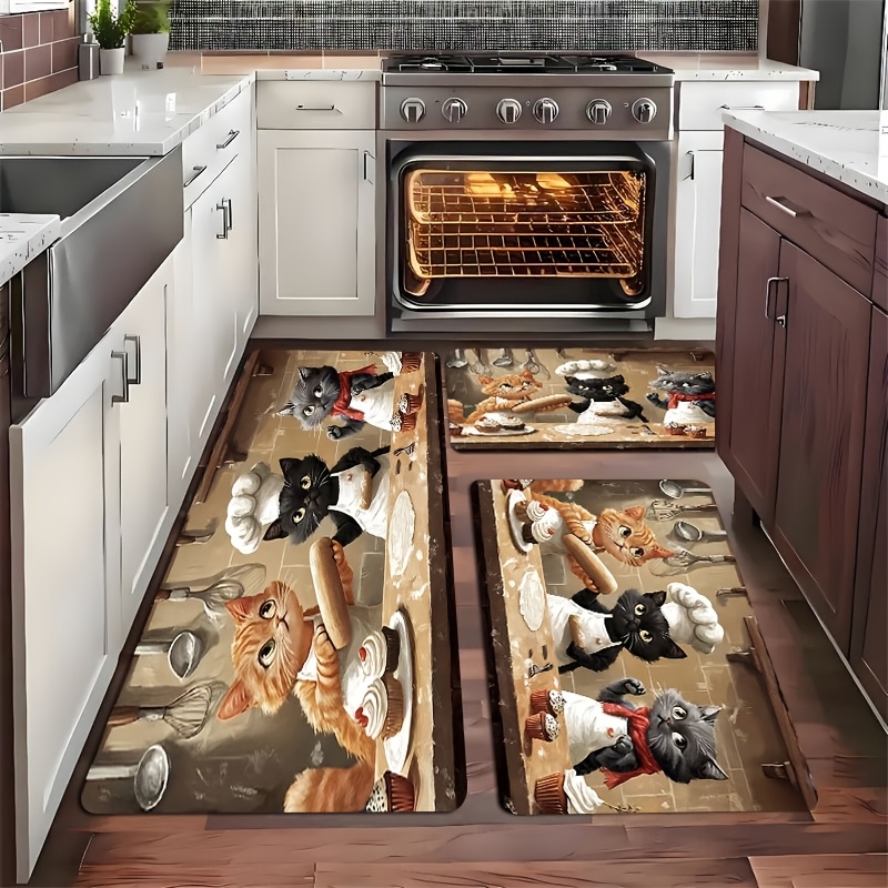 Karpet Dapur Panjang Motif Kuc - Kitchen Living Baking Mats ulasan dan harga