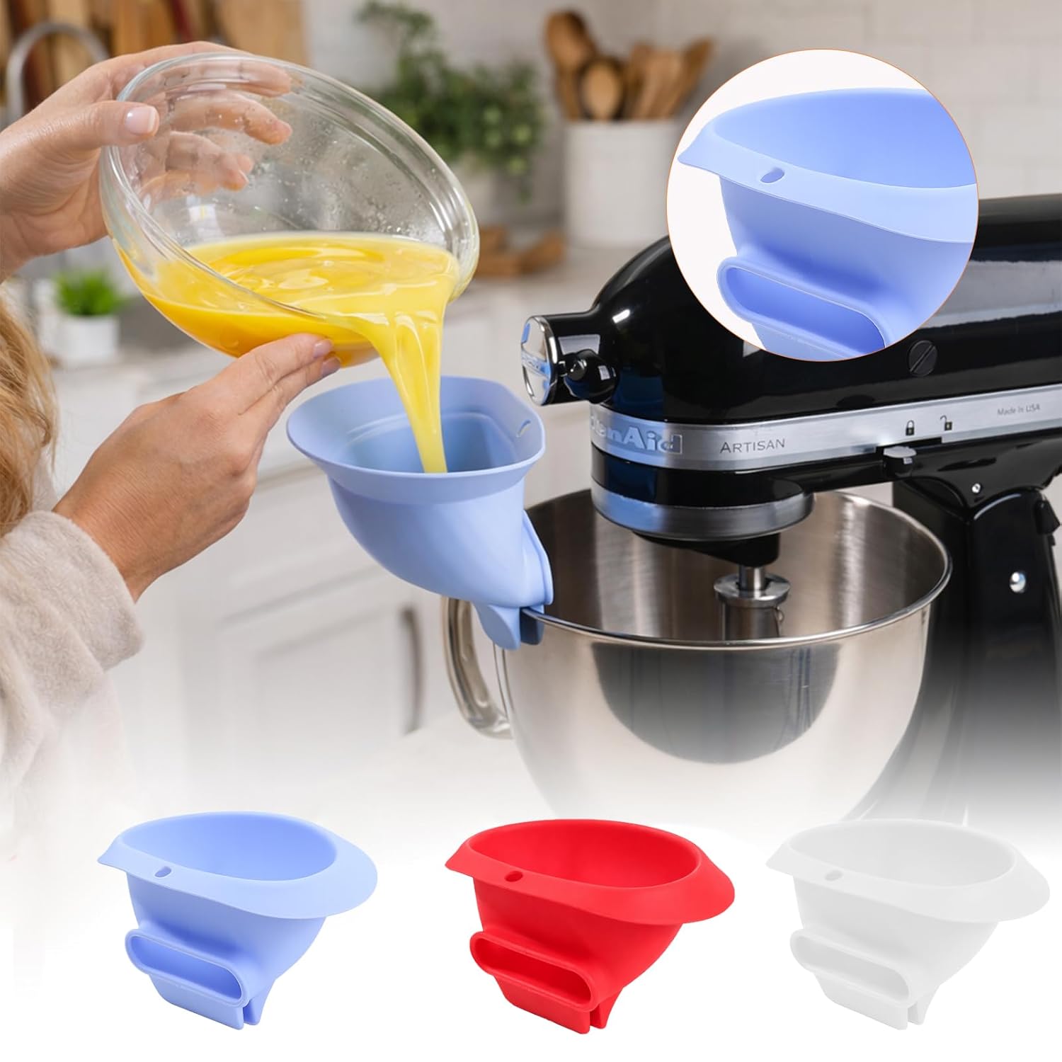 Corong Tepung Silikon KitchenA - Kitchen Aid Baking Bread ulasan dan harga