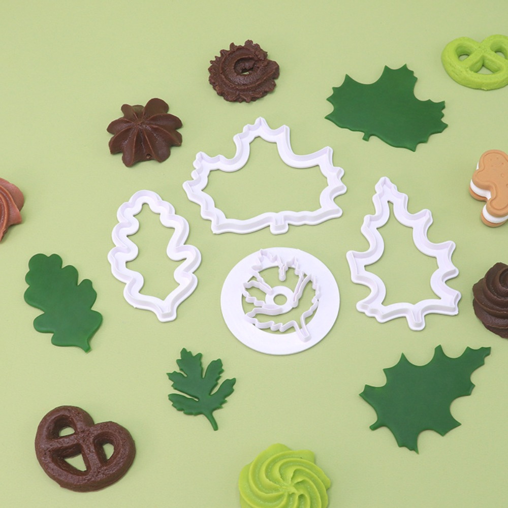 4Pcs Set Cetakan Kue Daun Musi - Cookie Cutter Set ulasan dan harga