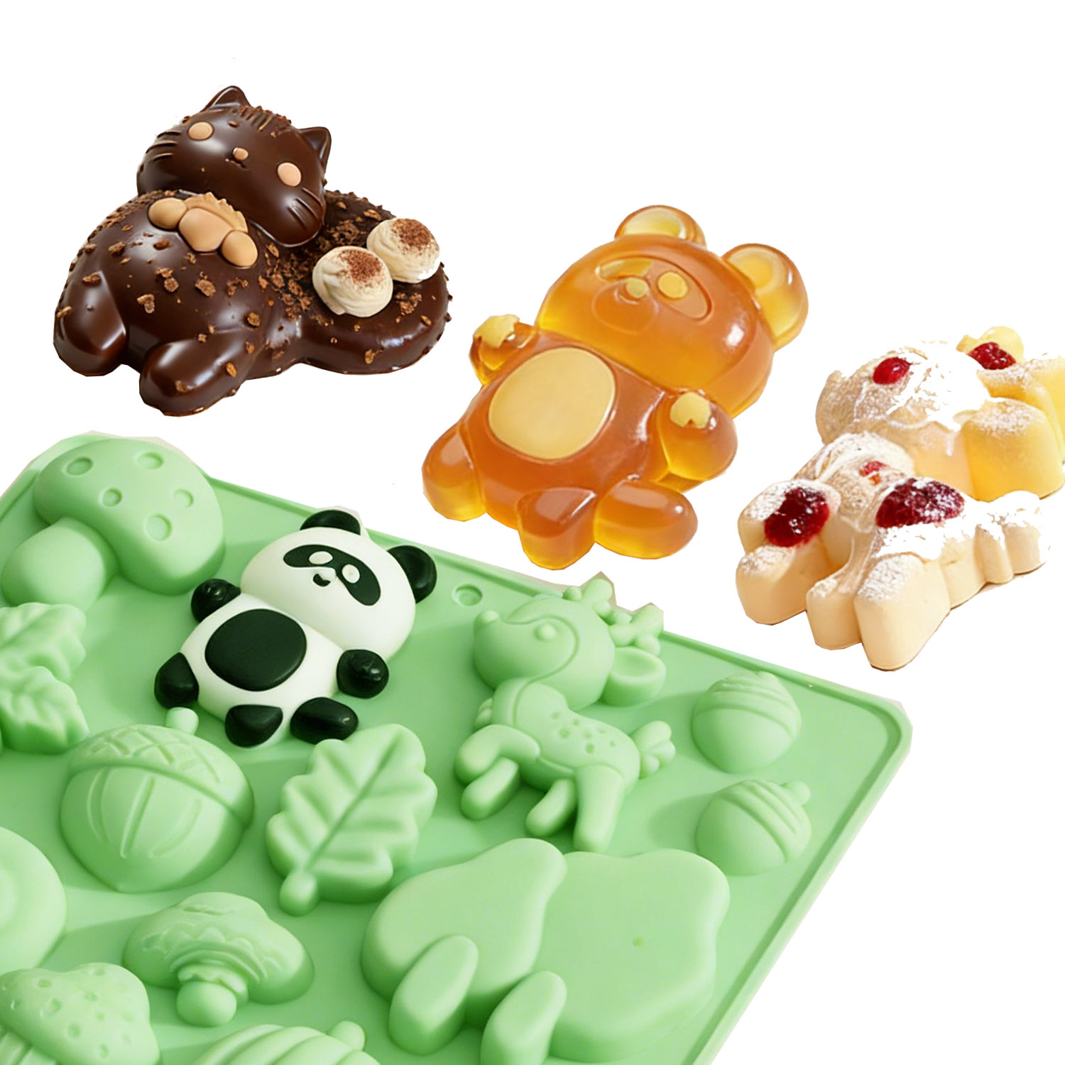 1 Cetakan Kue Silikon Berbentu - Kitchen Baking Molds ulasan dan harga