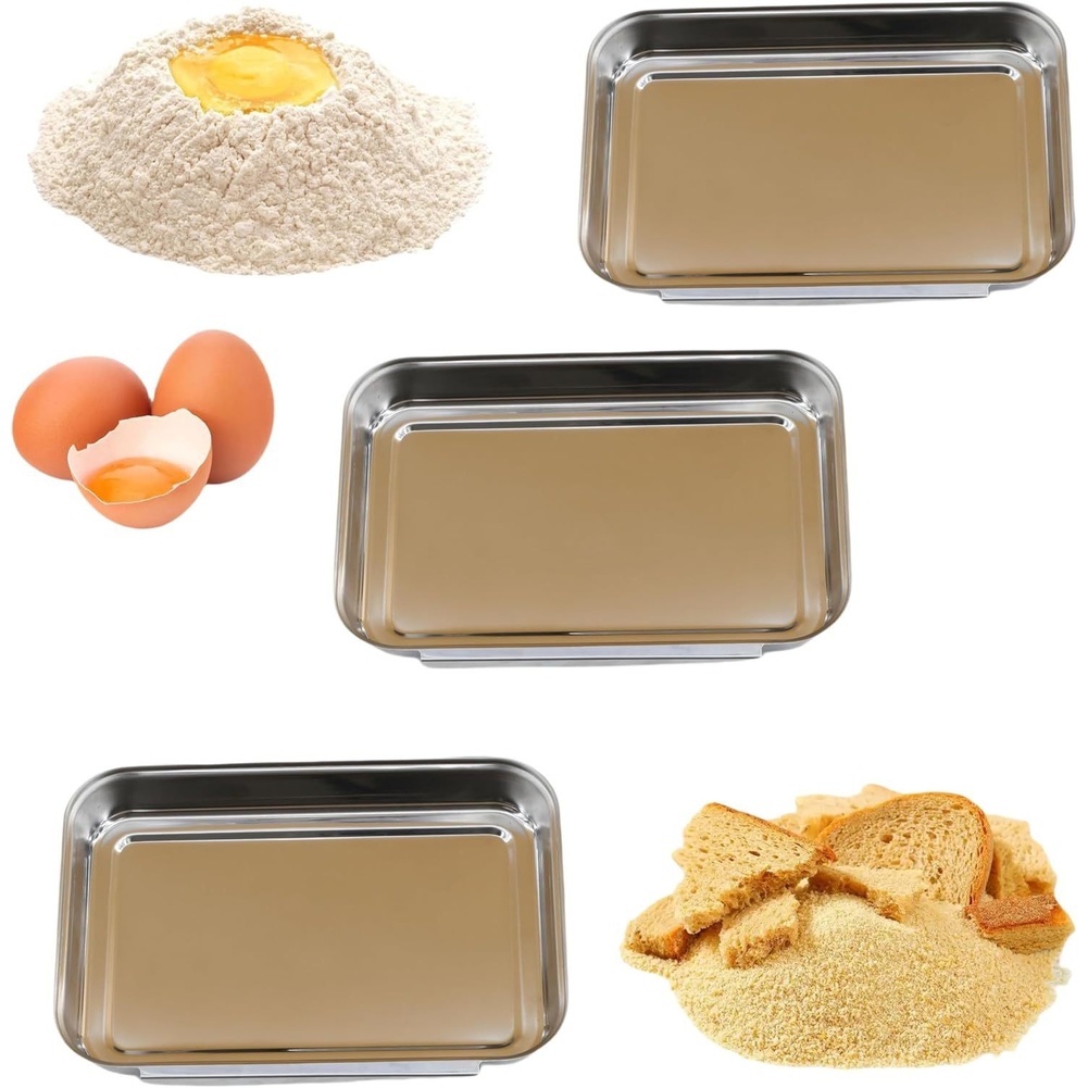 3Pcs Set Nampan Bumbu Stainles - Kitchen Baking Station ulasan dan harga